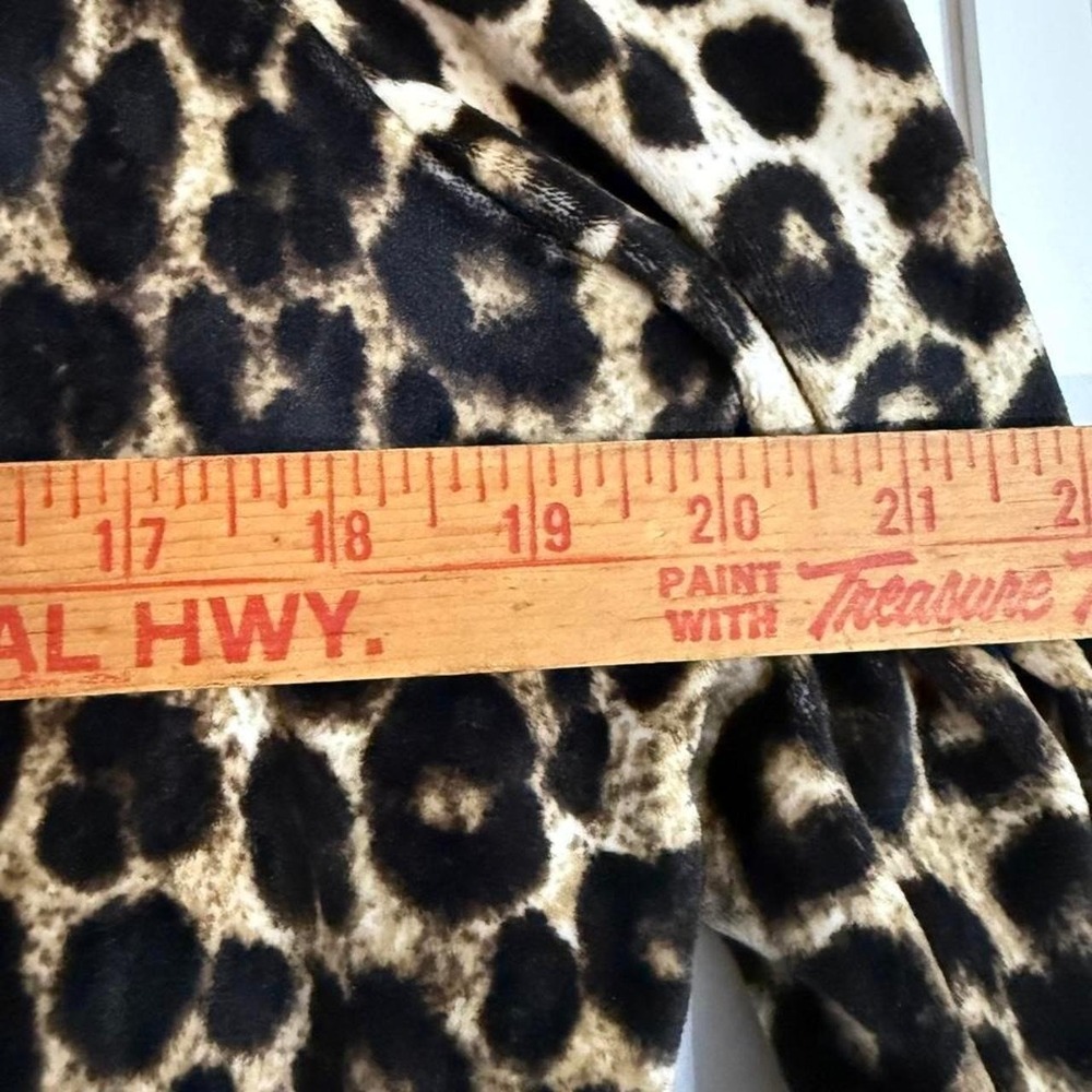 Michael Michael Kors Leopard Print Velour Hoodie Brown Black Gold MK M - Picture 8 of 8